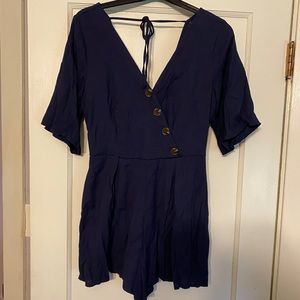 Navy Romper